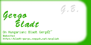 gergo bladt business card